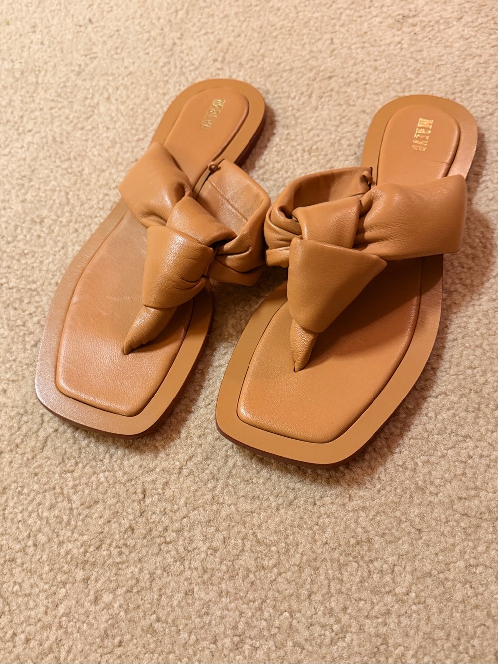 NWOT Maeve Knot Detail Tan Women's Slide Sandals